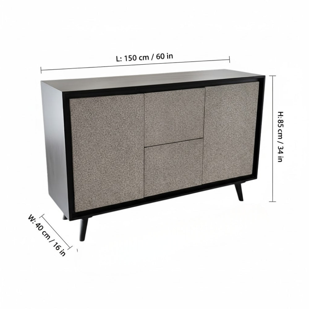 Indian Hub Concrete Finish Large Sideboard