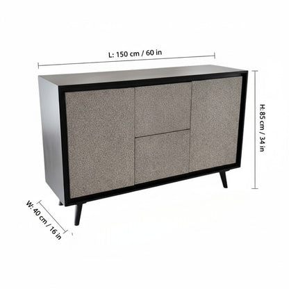 Indian Hub Concrete Finish Large Sideboard
