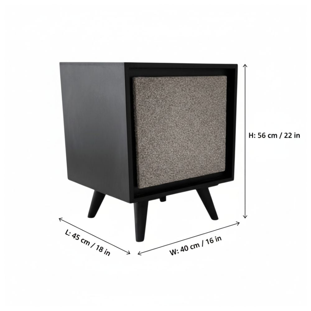 Indian Hub Concrete Finish Bedside Table