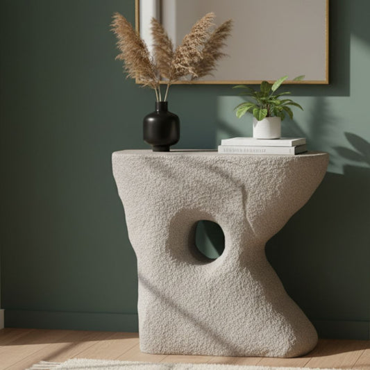 Indian Hub Concrete Finish Console Table