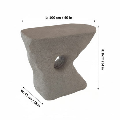 Indian Hub Concrete Finish Console Table