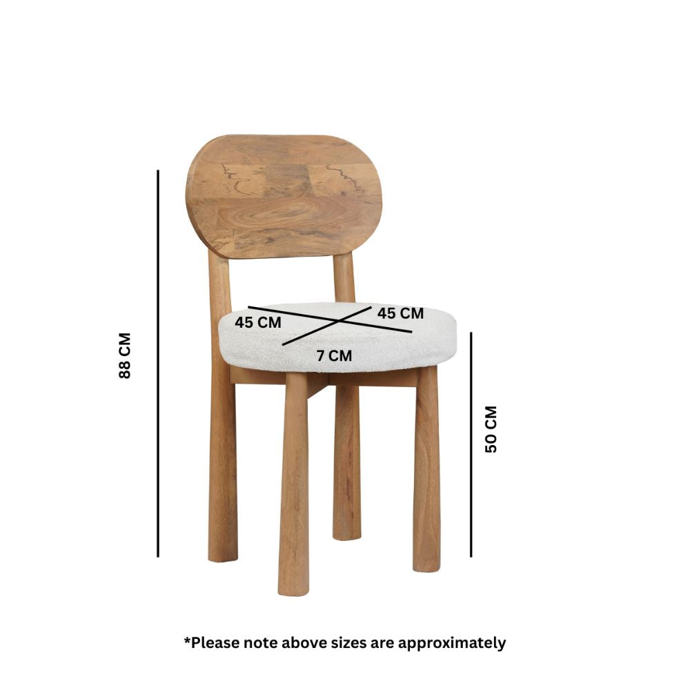 Indian Hub Solid Wood Dining Table With 6 Seater Chair