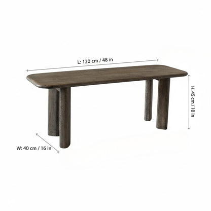 Indian Hub Solid Wood Dining Table 4 Seater Chair & With Bench