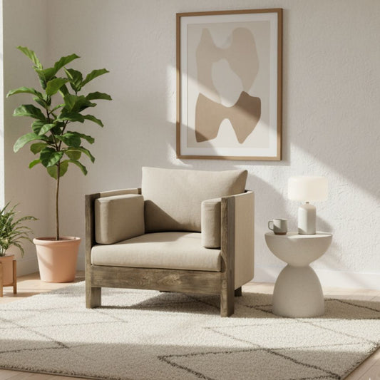 Indian Hub Solid Wood Cotton Sofa