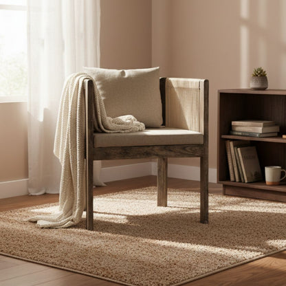 Indian Hub Solid Wood Cotton Chair