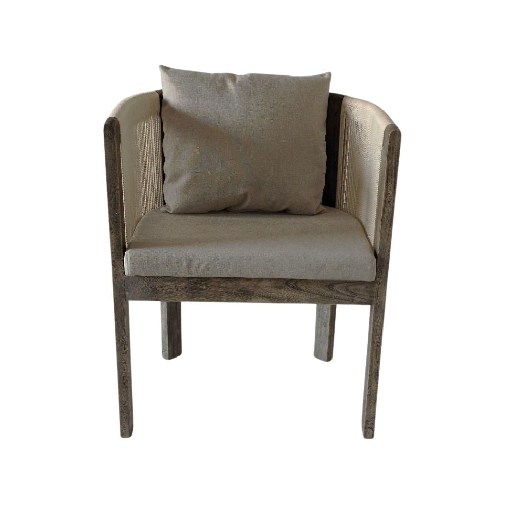 Indian Hub Solid Wood Cotton Chair
