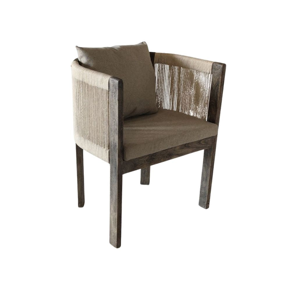Indian Hub Solid Wood Cotton Chair