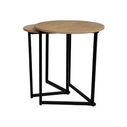 Indian Hub Solid Wood Nest of 2 Table