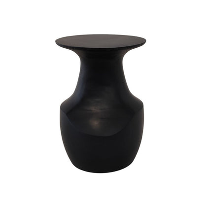 Indian Hub Solid Wood Black Side Table
