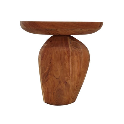 Indian Hub Solid Wood Natural Side Table