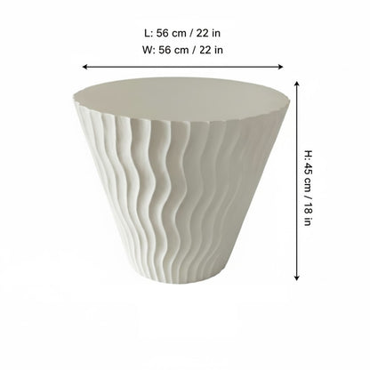 Indian Hub Unique Design White Side Table