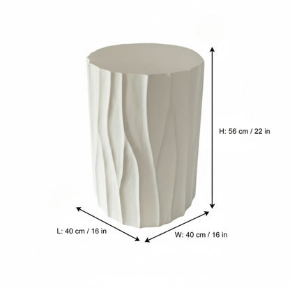 Indian Hub Unique Design White End Table