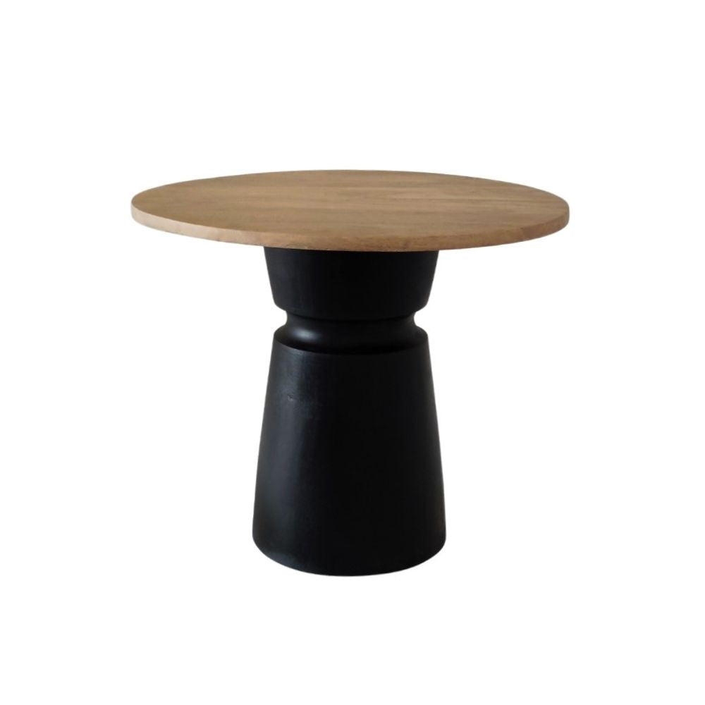 Indian Hub Natural & Black Finish Coffee Table