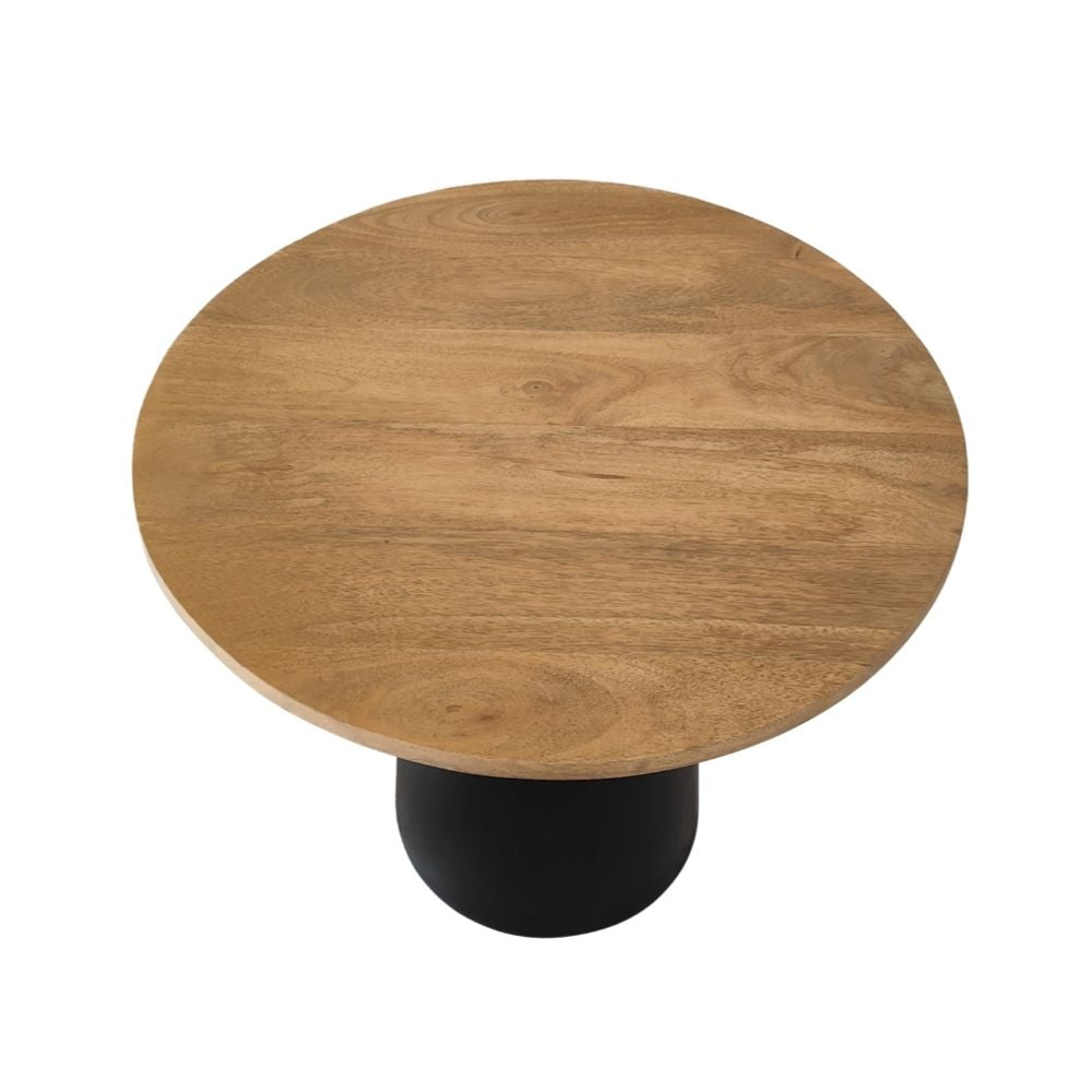 Indian Hub Natural & Black Finish Coffee Table
