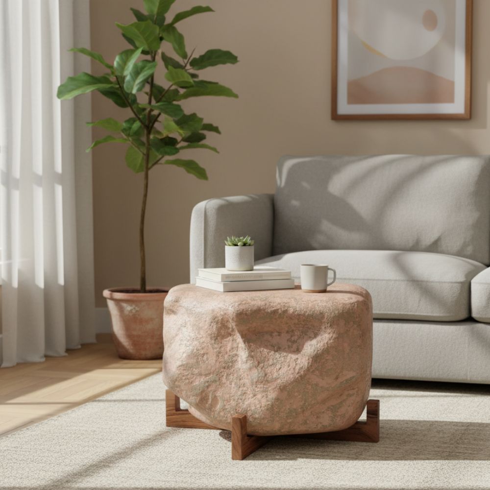 Indian Hub Paper Mache Coffee Table