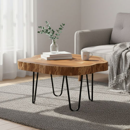 Indian Hub Natural Finish Coffee Table