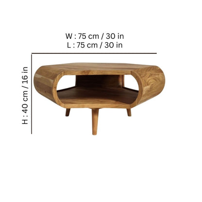 Indian Hub Natural Finish Coffee Table