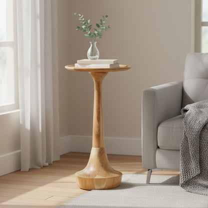 Indian Hub Natural Large End Table