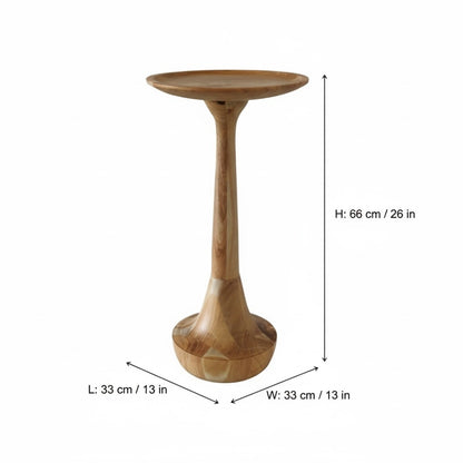 Indian Hub Natural Large End Table