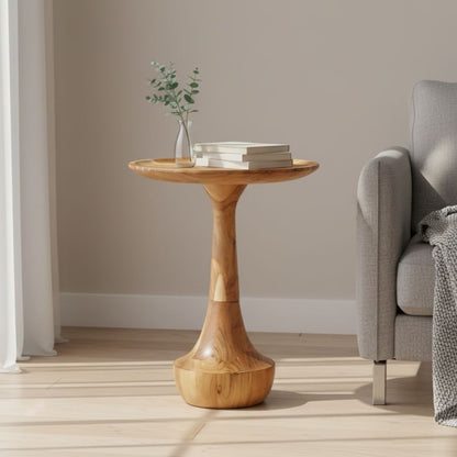 Indian Hub Natural Small End Table