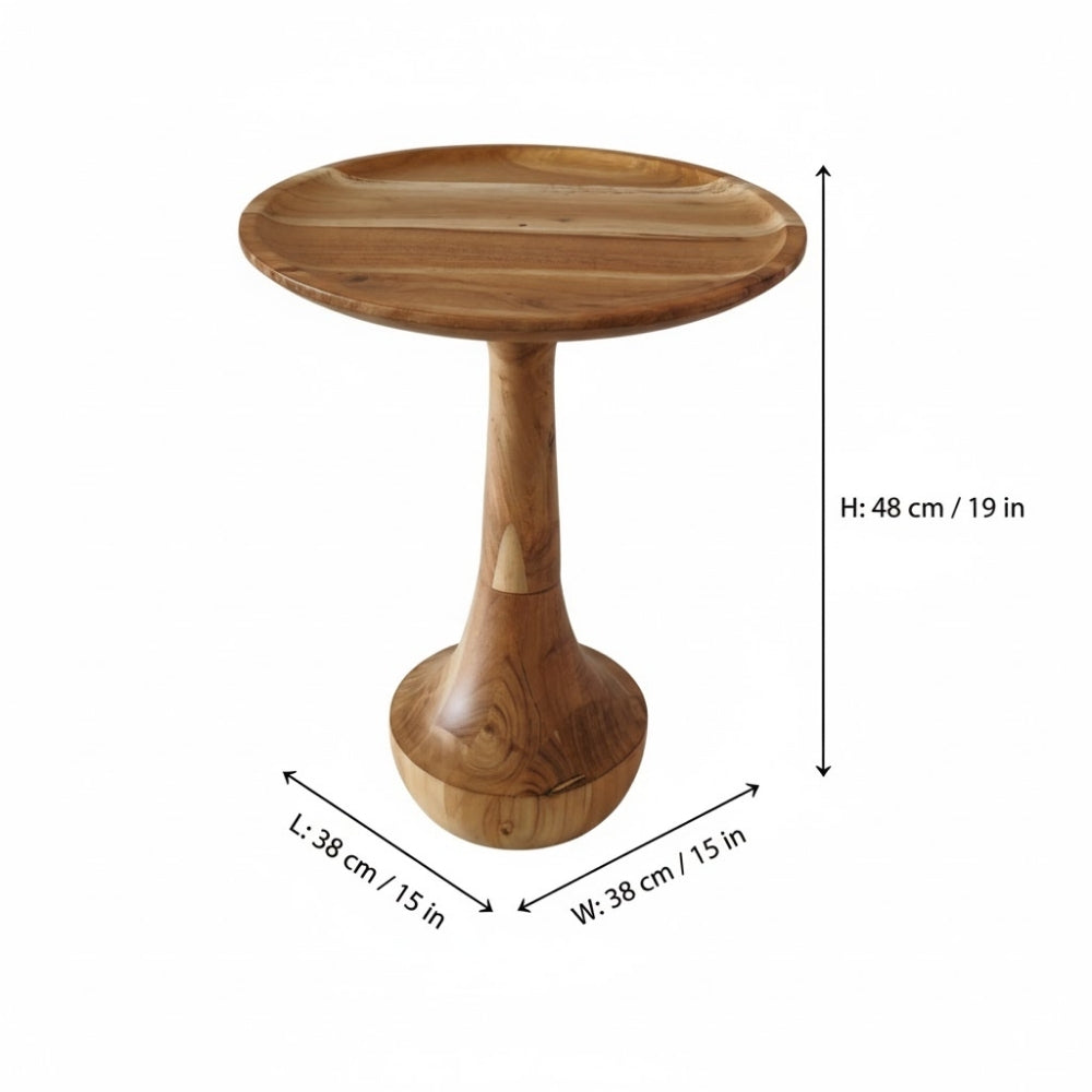 Indian Hub Natural Small End Table