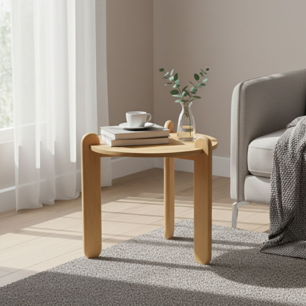 Indian Hub Solid Wood End Table