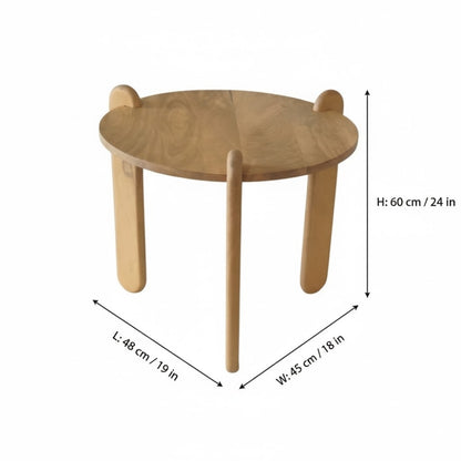 Indian Hub Solid Wood End Table