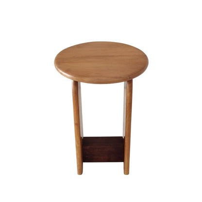 Indian Hub Natural Finish End Table