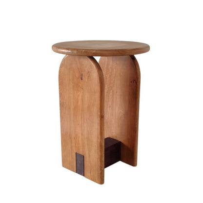 Indian Hub Natural Finish End Table
