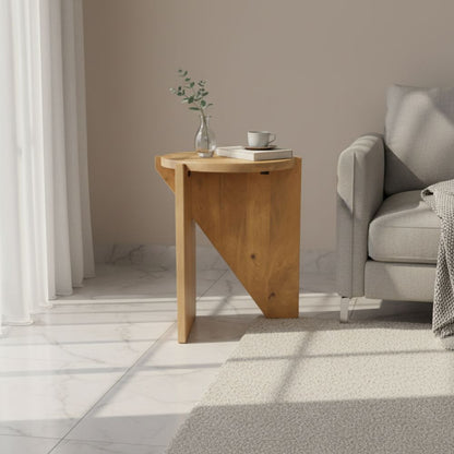 Indian Hub Solid Wood End Table