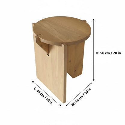 Indian Hub Solid Wood End Table