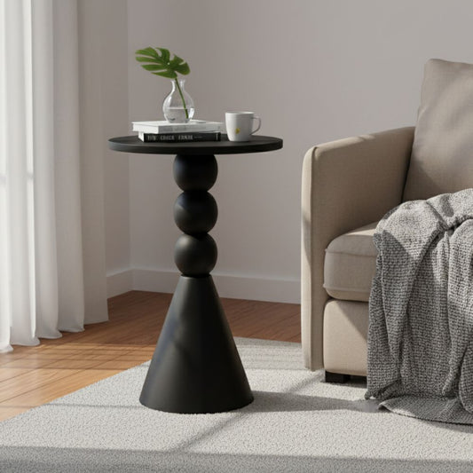 Indian Hub Black End Table