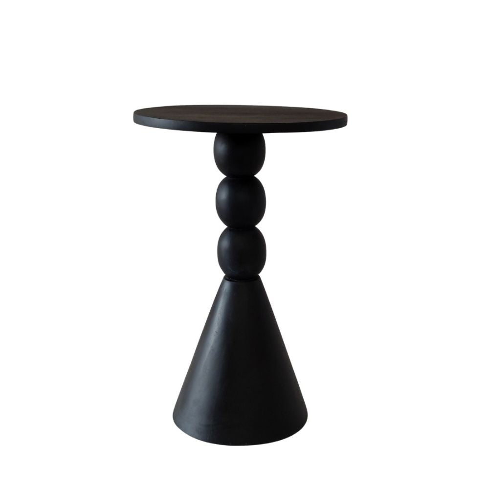 Indian Hub Black End Table