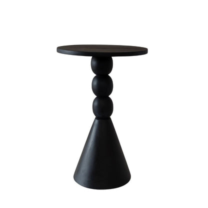 Indian Hub Black End Table