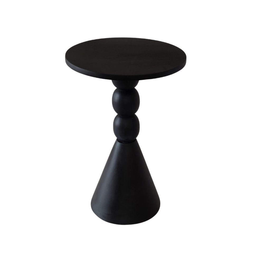 Indian Hub Black End Table