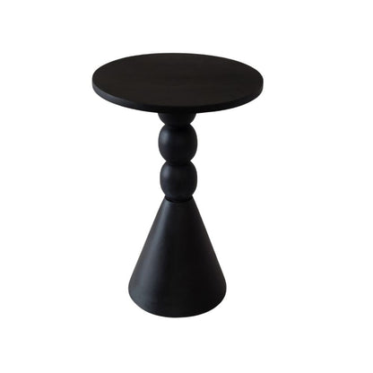 Indian Hub Black End Table
