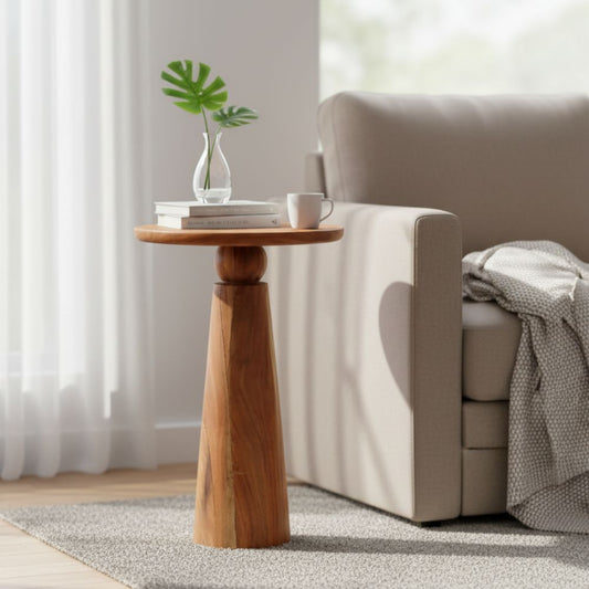 Indian Hub Solid Wood End Table