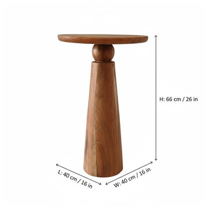 Indian Hub Solid Wood End Table