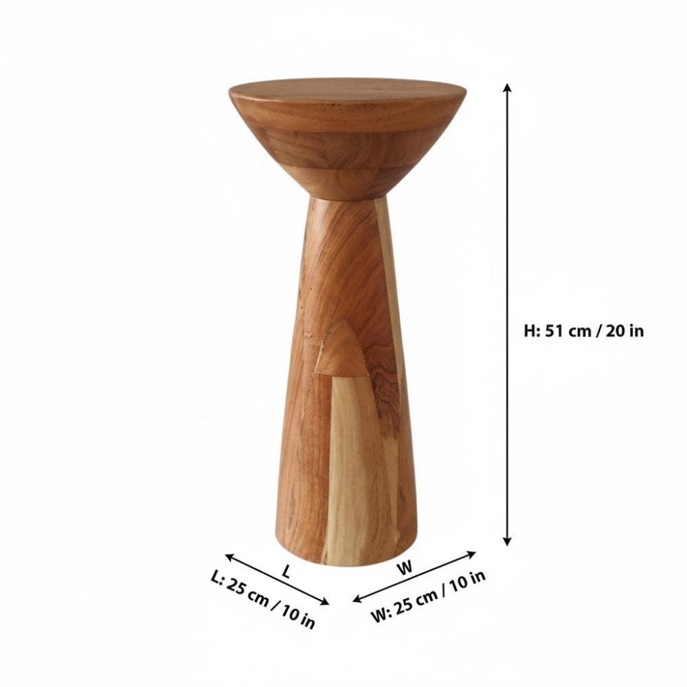 Indian Hub Solid Wood End Table
