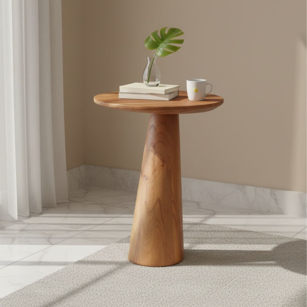 Indian Hub Solid Wood End Table
