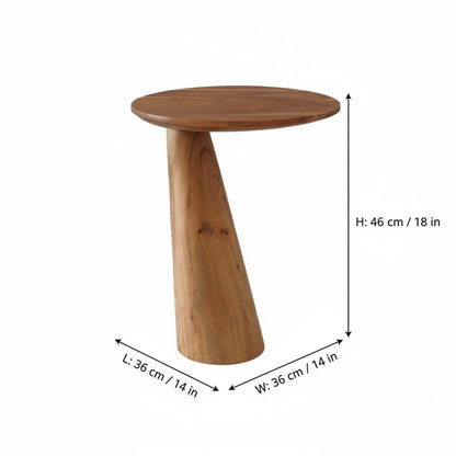 Indian Hub Solid Wood End Table