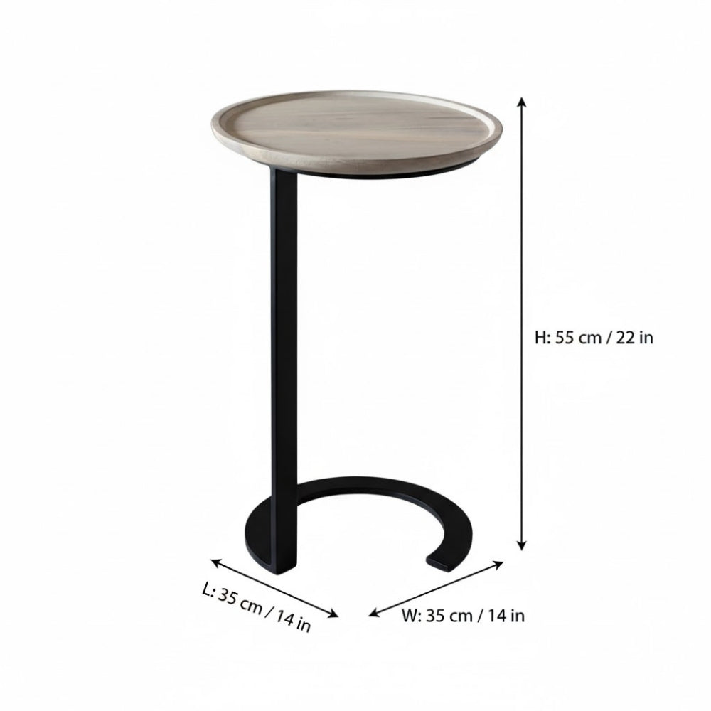 Indian Hub Thali Style End Table