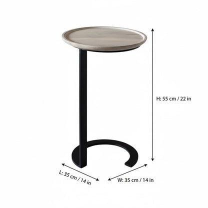 Indian Hub Thali Style End Table