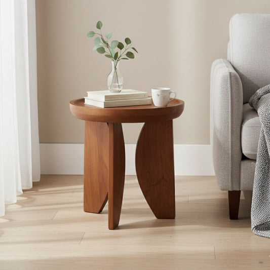 Indian Hub 3 Leg Style Large End Table