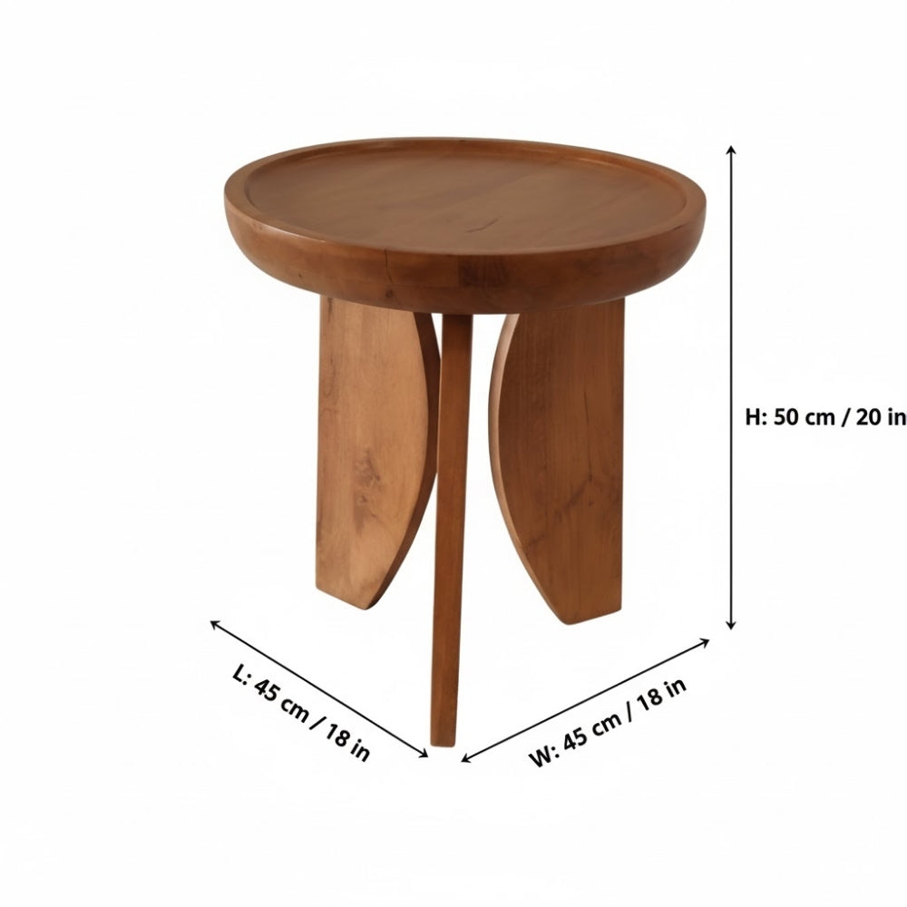 Indian Hub 3 Leg Style Large End Table