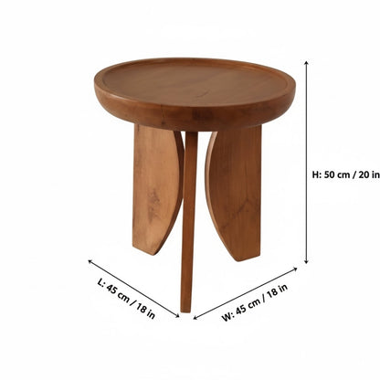Indian Hub 3 Leg Style Large End Table
