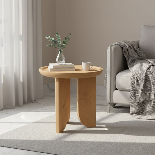 Indian Hub 3 Leg Style Small End Table