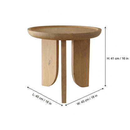 Indian Hub 3 Leg Style Small End Table