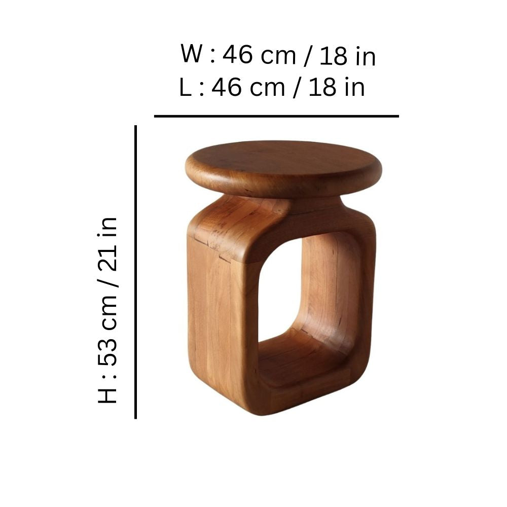 Indian Hub Whole Large End Table