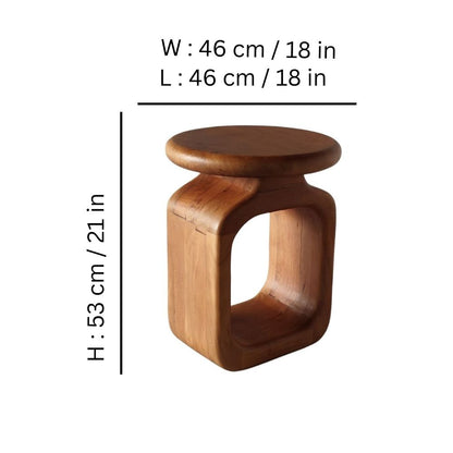 Indian Hub Whole Large End Table